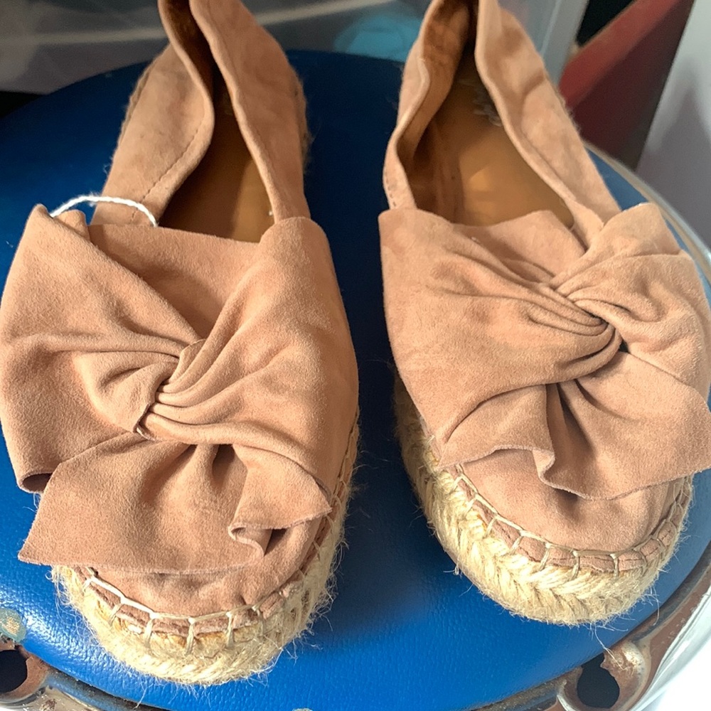Suede Tan Espadrilles